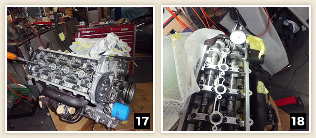 Maseratiのエンジンオーバーホール作業